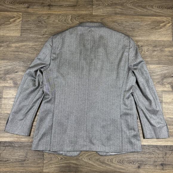 Hart Schaffner Marx Loro Piana 100% Cashmere Blazer Sz 46R Herringbone - Picture 15 of 16